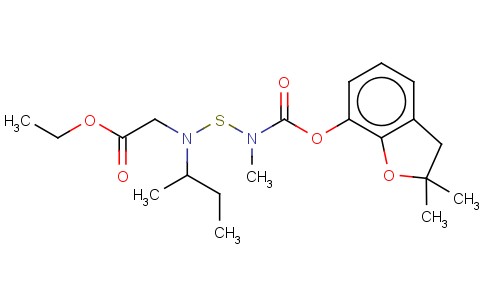 GLYCINE, N-(((((2,3-DIHYDRO-2,2-DIMETHYL-7-BENZOFURANYL)OXY)CARBONYL)M ETHYLAMINO)THIO)-N-(1-METHYLP